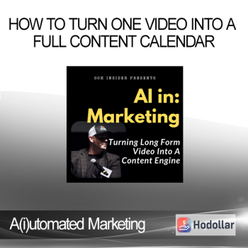 A(i)utomated Marketing - How To Turn One Video Into A Full Content Calendar